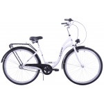 Mestský bicykel 28" Kozbike K51 3 prevodový Bielo-čierny